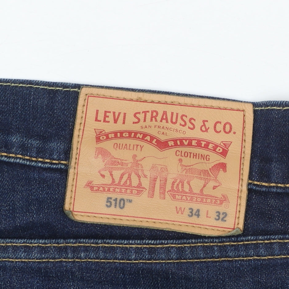 Levi's 510 Men's Blue Slim Fit Jeans W34 L32 Denim Classic