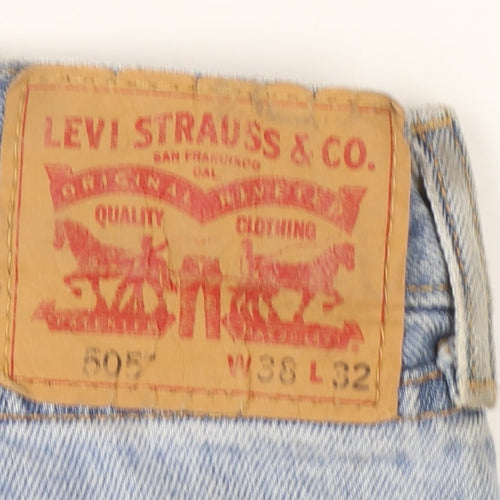 Levi’s 505 Men’s Blue Straight Jeans W38 L32 Vintage Denim