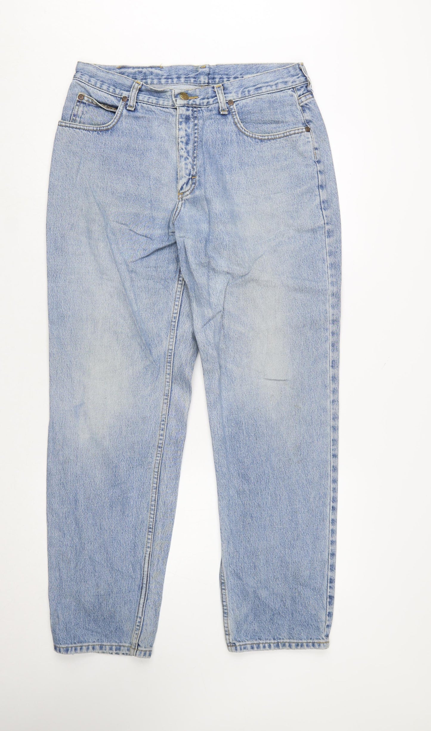 Lee Men's Blue Light Wash Straight Jeans Size 33x30 Regular Fit