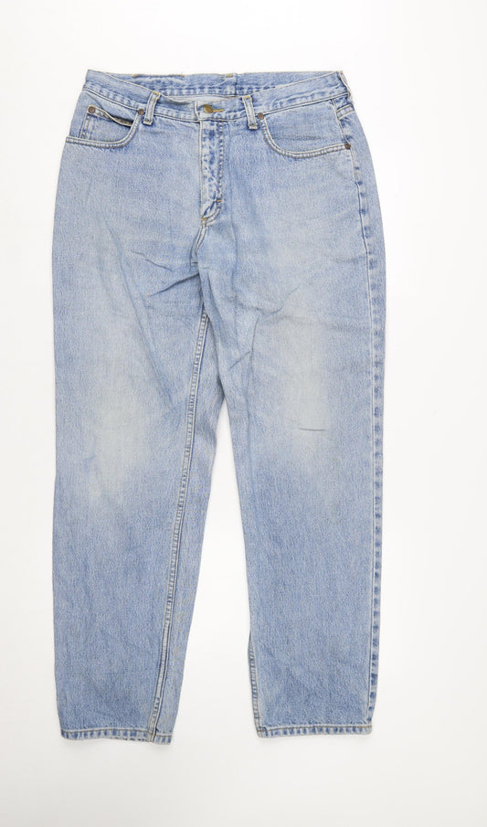 Lee Men's Blue Light Wash Straight Jeans Size 33x30 Regular Fit