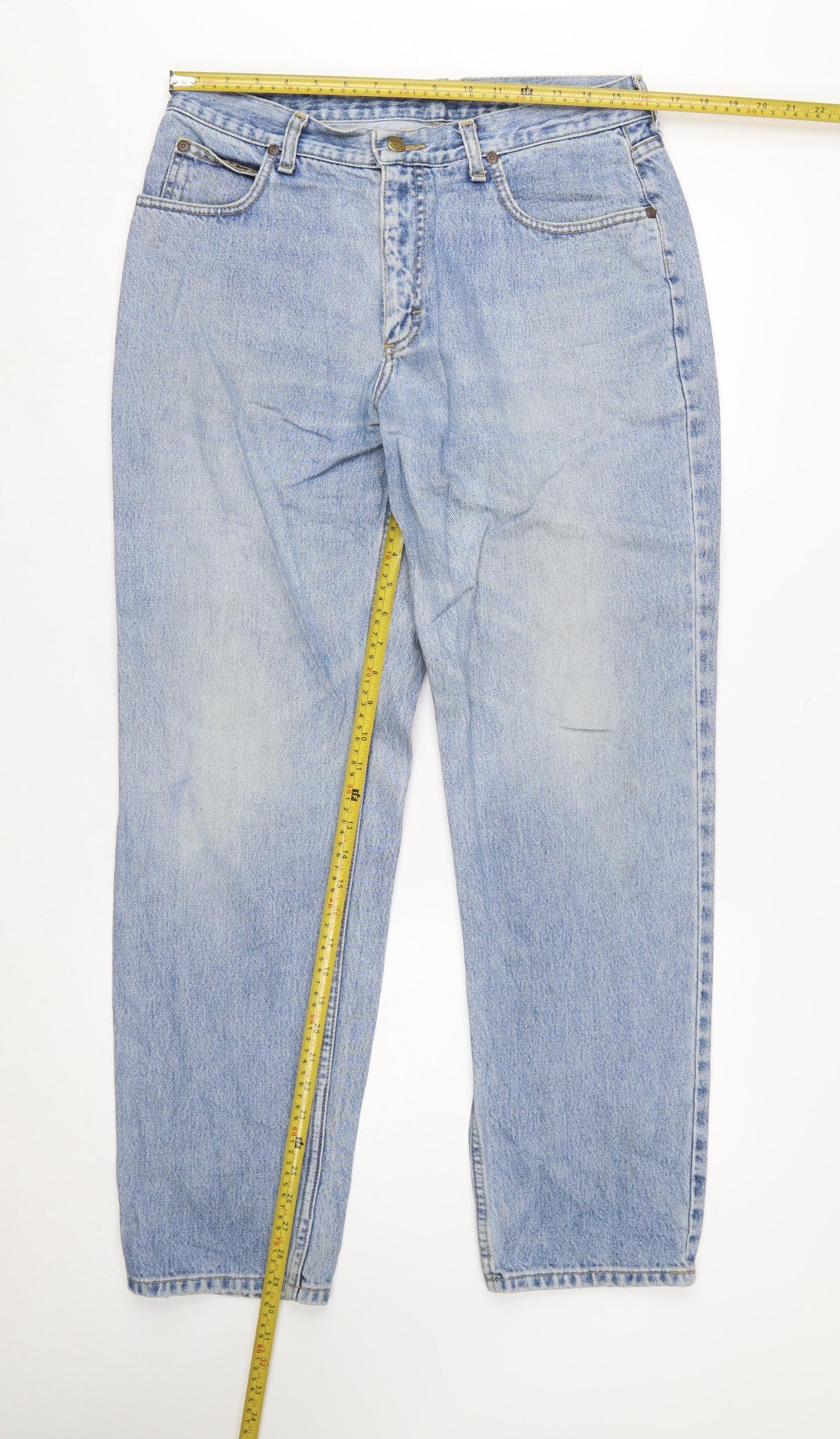 Lee Men's Blue Light Wash Straight Jeans Size 33x30 Regular Fit