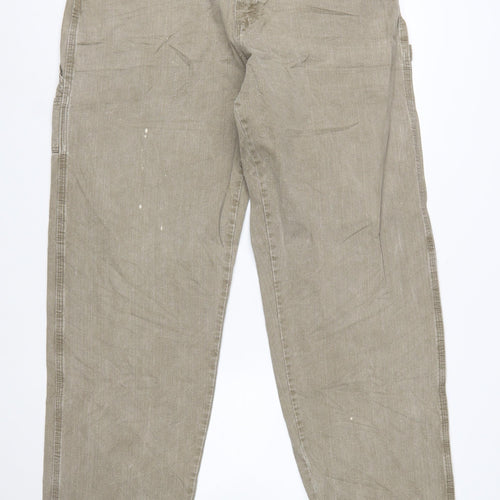 Wrangler Men Beige 36x34 Straight Relaxed Fit Denim Jeans