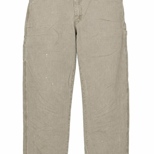 Wrangler Men Beige 36x34 Straight Relaxed Fit Denim Jeans