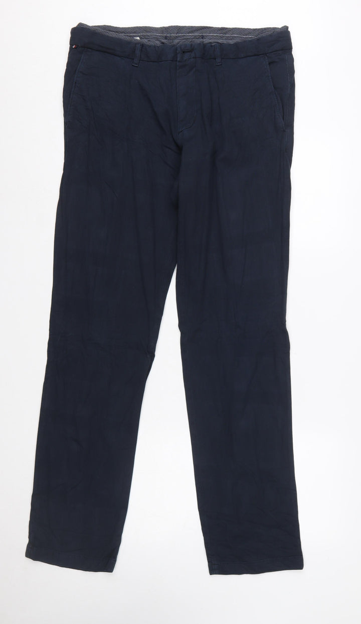 Tommy Hilfiger Men's Blue Chino Trousers 36x34 Regular Fit