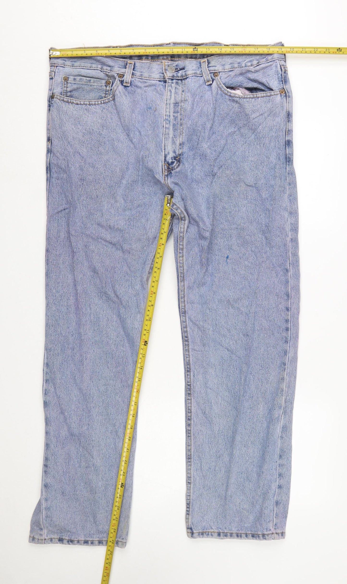 Levi’s 505 Men’s Blue Denim Straight Jeans W38 L30 Regular Fit