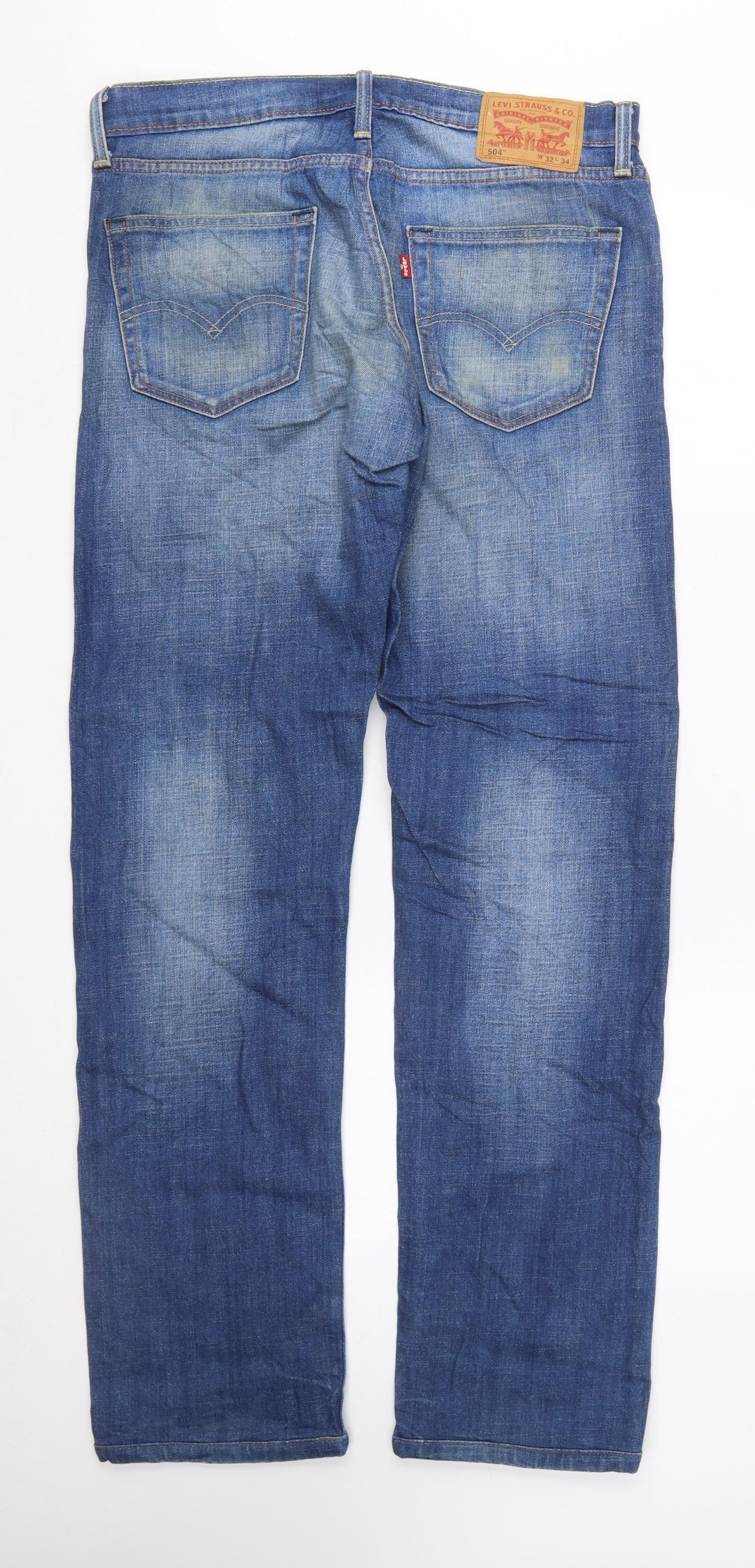 Levi Strauss & Co 504 Men's Blue Straight Leg Denim Jeans W32 L34
