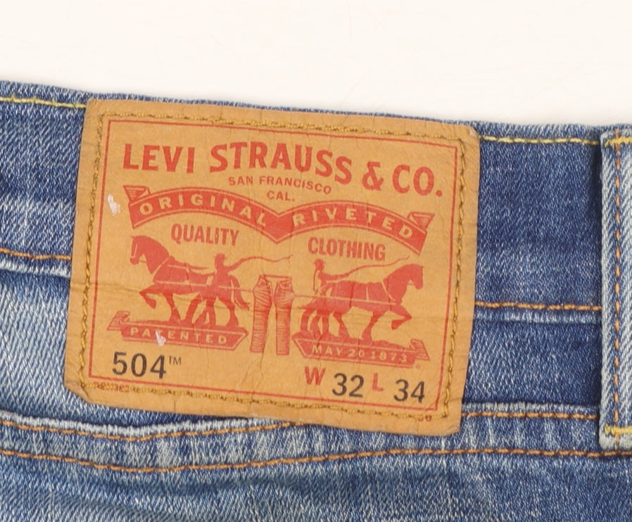Levi Strauss & Co 504 Men's Blue Straight Leg Denim Jeans W32 L34