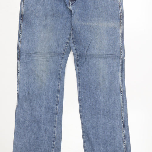 Wrangler Men's Blue Straight Leg Denim Jeans W34 L32 Regular Fit
