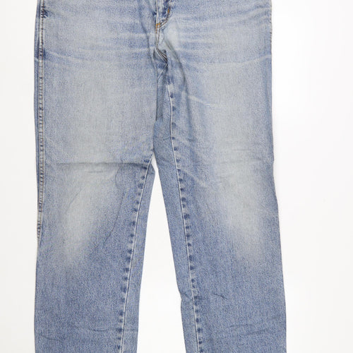 Wrangler Men's Blue 36x34 Straight Leg Vintage Denim Jeans