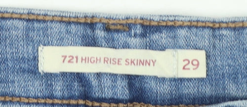 Levi's 721 High Rise Skinny Women's Blue Denim Jeans Size 29