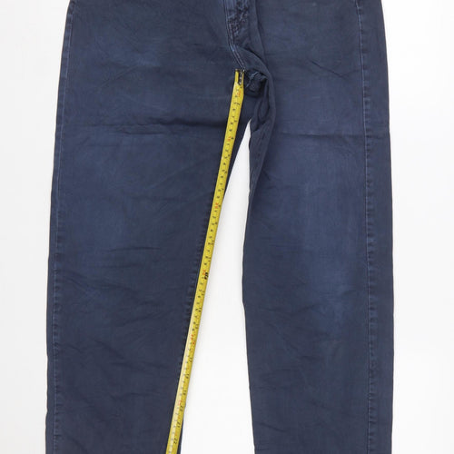 Calvin Klein Jeans Men's Blue Chino Trousers W33 L33 Classic Fit