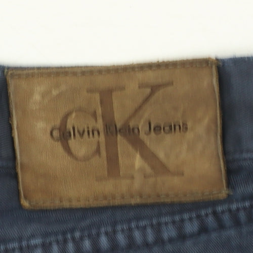 Calvin Klein Jeans Men's Blue Chino Trousers W33 L33 Classic Fit