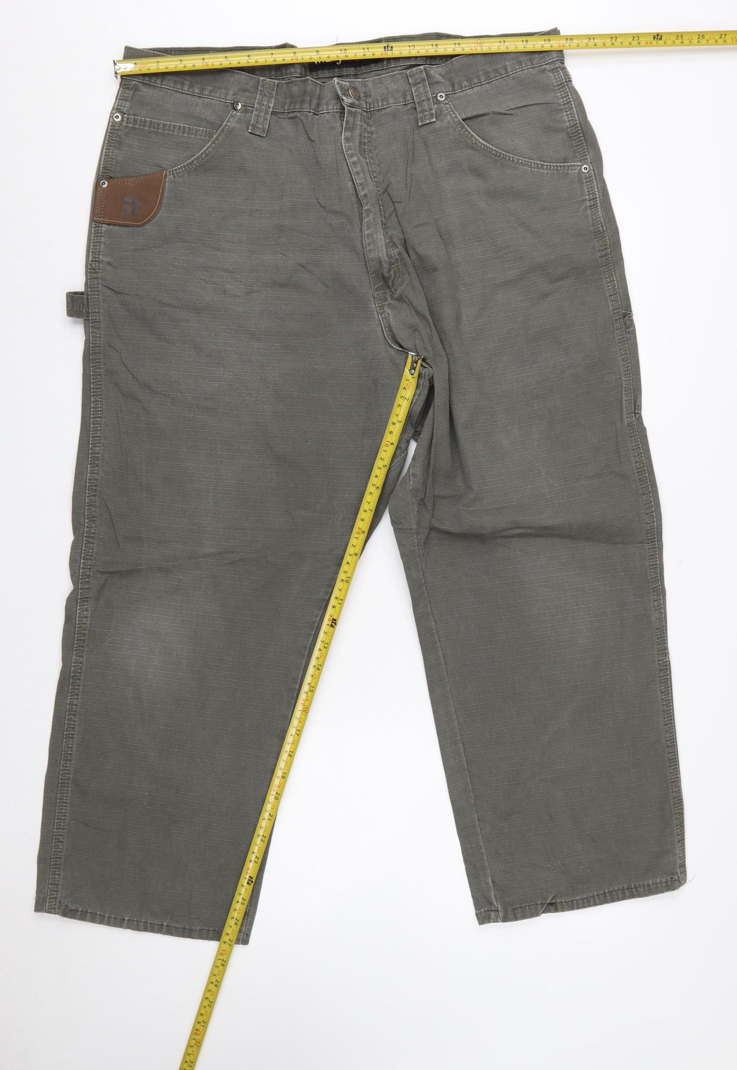 Wrangler Mens Grey Workwear Straight Jeans 40W 30L Relaxed Fit
