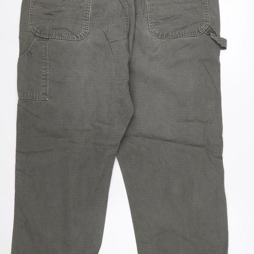 Wrangler Mens Grey Workwear Straight Jeans 40W 30L Relaxed Fit