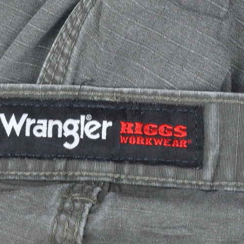 Wrangler Mens Grey Workwear Straight Jeans 40W 30L Relaxed Fit