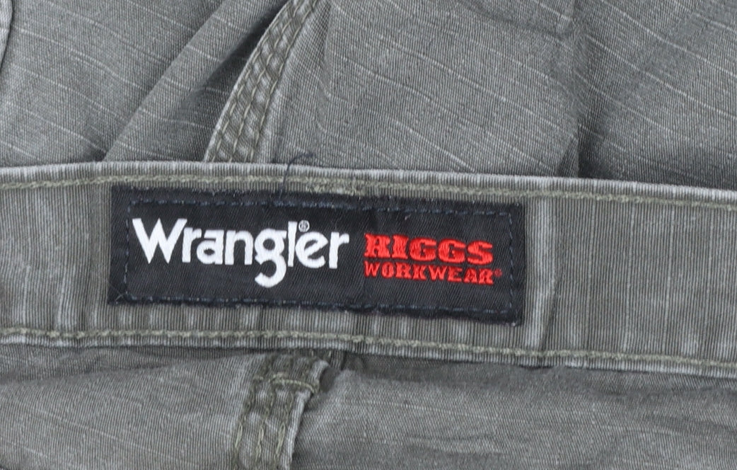 Wrangler Mens Grey Workwear Straight Jeans 40W 30L Relaxed Fit