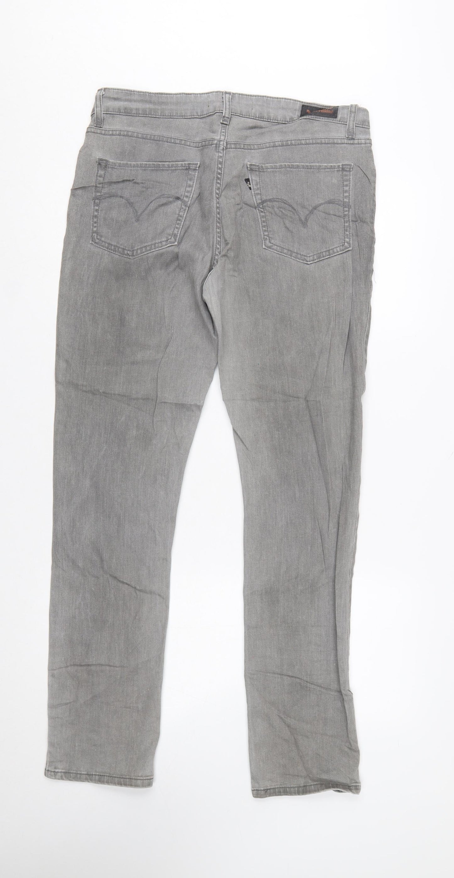 Levi's Women's Grey Mid Rise Skinny Jeans Size 12 Regular