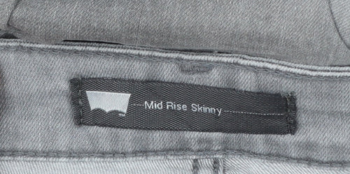 Levi's Women's Grey Mid Rise Skinny Jeans Size 12 Regular