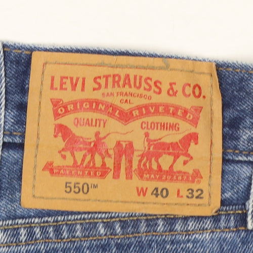 Levi's 550 Men's Blue 40W 32L Relaxed Fit Straight Jeans