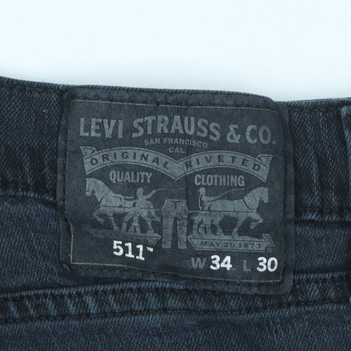 Levi's 511 Men's Blue Slim Fit Jeans W34 L30 Denim Classic