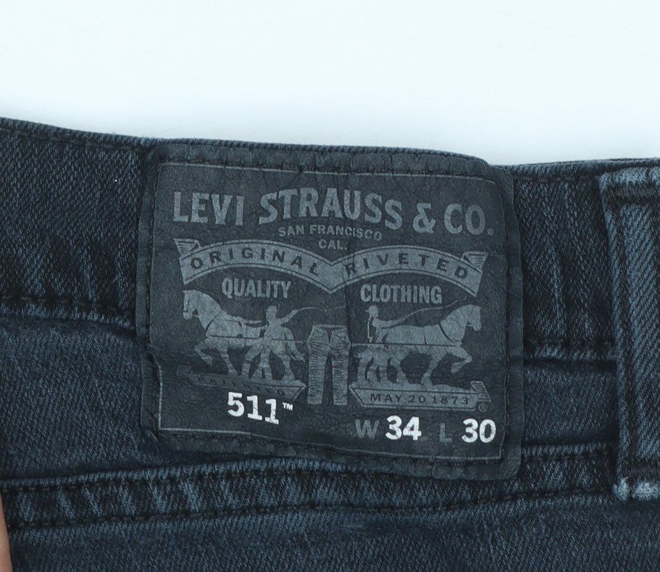 Levi's 511 Men's Blue Slim Fit Jeans W34 L30 Denim Classic