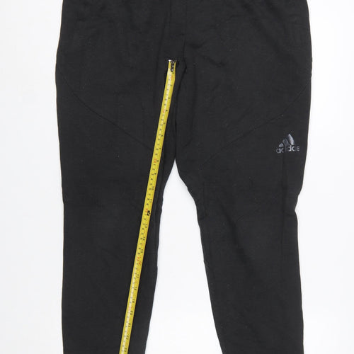 Adidas Women Black L Jogger Sweatpants 75% Polyester 25% Viscose