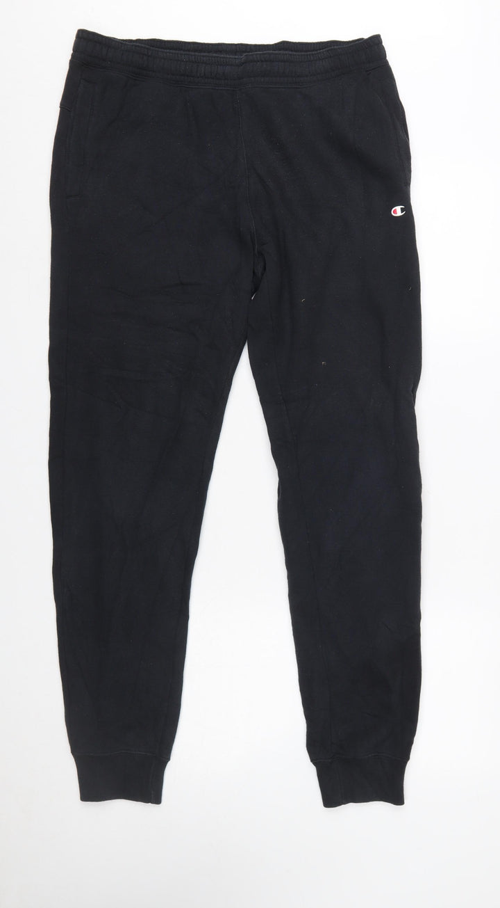 Champion Men's Black Jogger Sweatpants L Regular Fit Casual