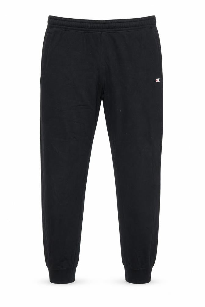 Front view of Champion Men's Black Jogger Sweatpants L Regular Fit Casual