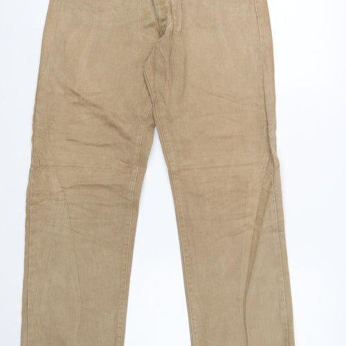 Armani Jeans Men’s Beige Straight Leg 31in Regular Fit Cotton Jeans