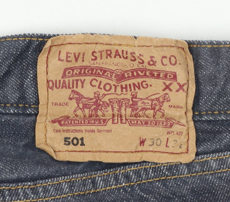 Levi’s 501 Men’s Blue Straight Denim Jeans W30 L32 Classic Fit