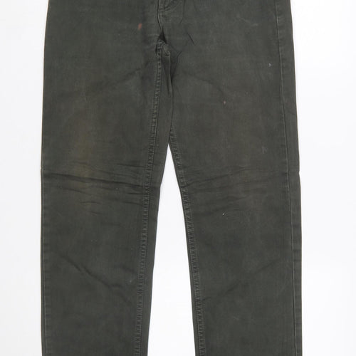 Lee Men's Green Chicago Straight Fit Jeans 29x32 Cotton Denim