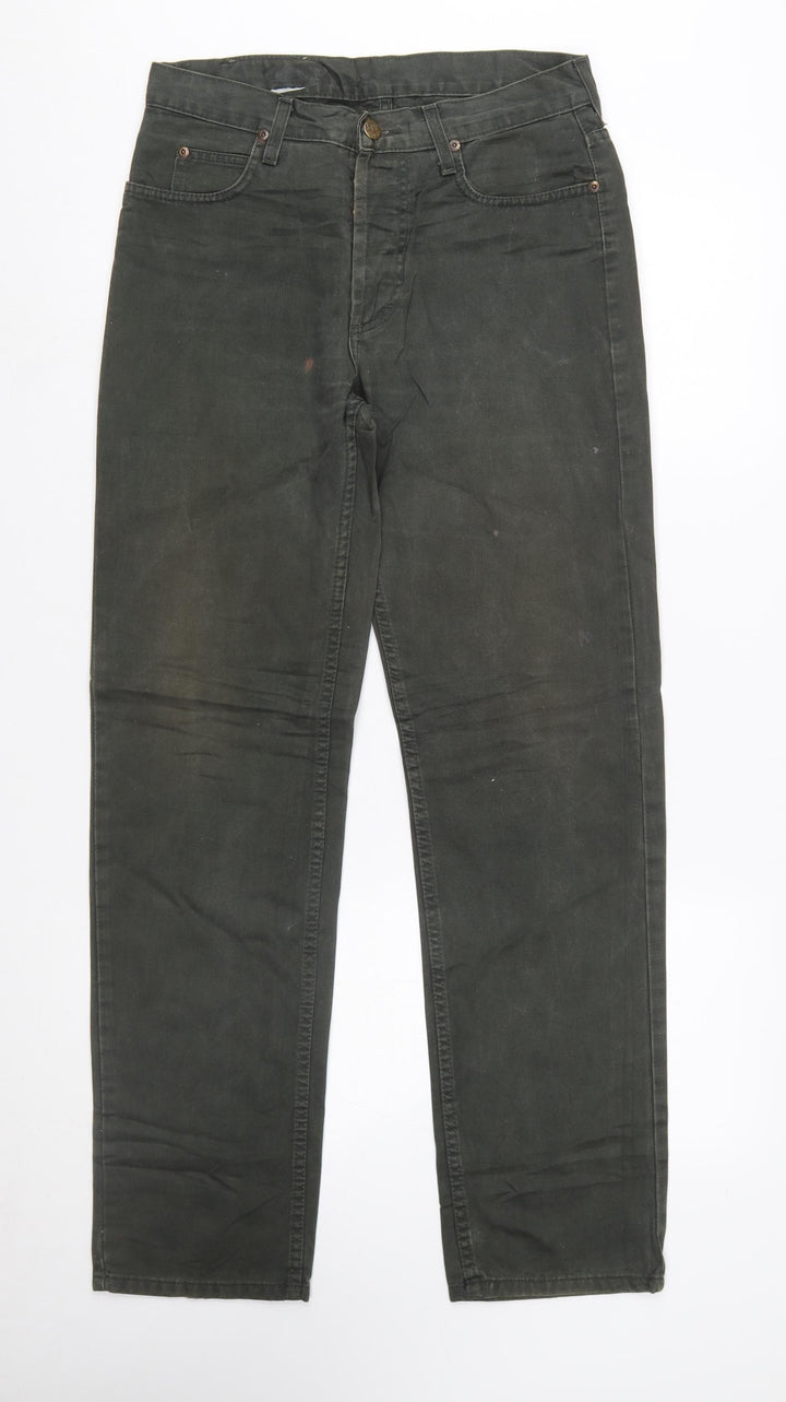 Lee Men's Green Chicago Straight Fit Jeans 29x32 Cotton Denim