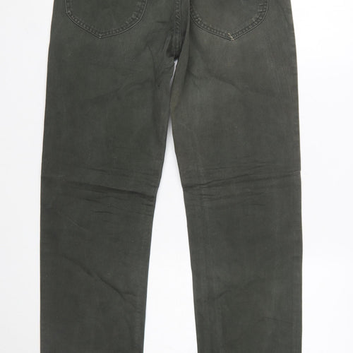 Lee Men's Green Chicago Straight Fit Jeans 29x32 Cotton Denim