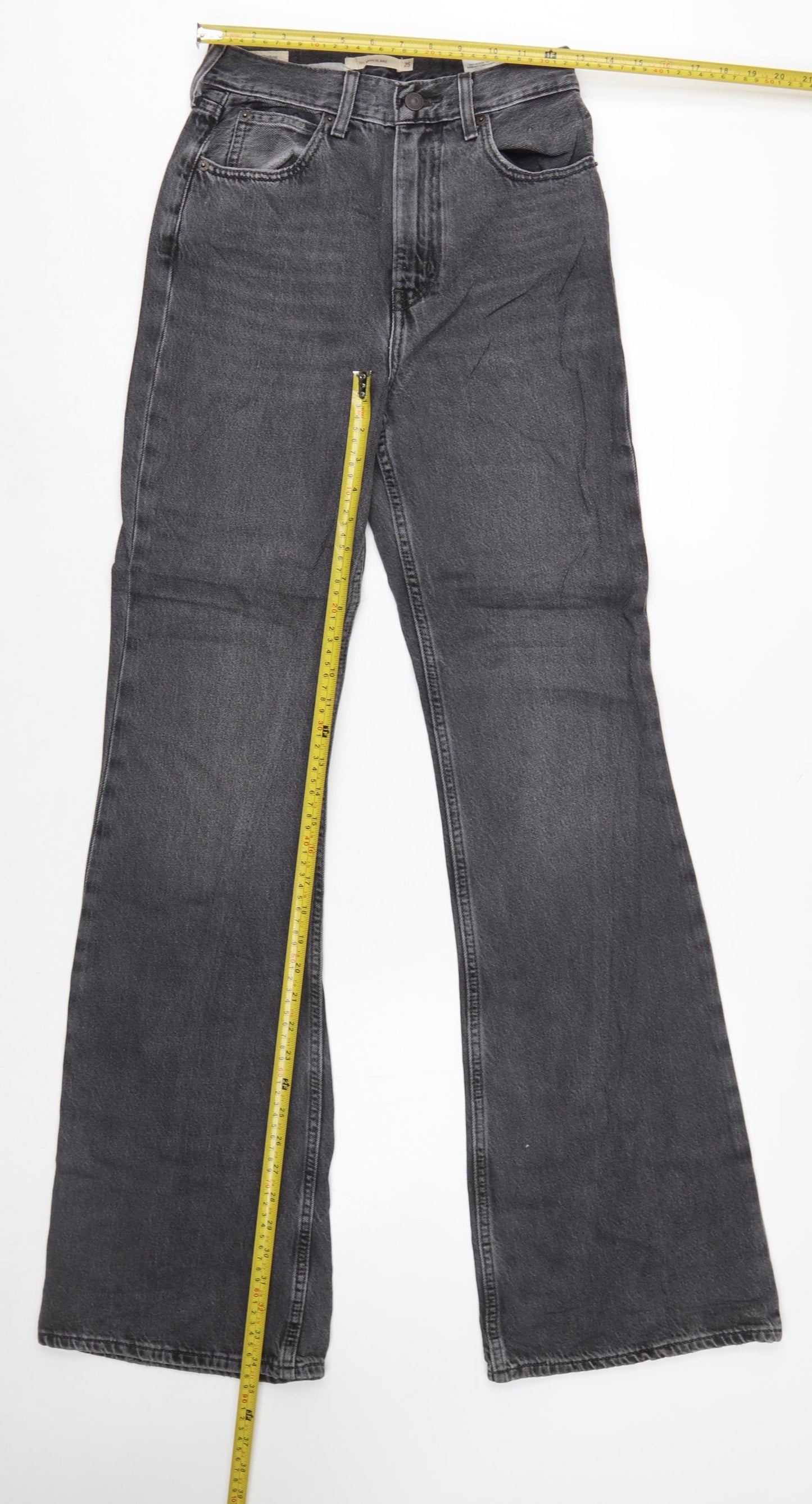 Levi's Women's Grey 70s High Flare Jeans Size 8 Regular High Rise