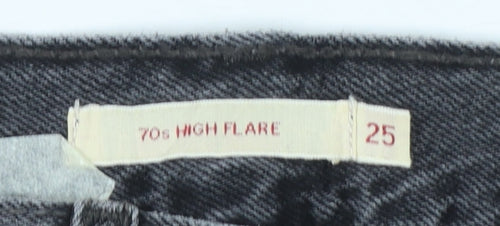 Levi's Women's Grey 70s High Flare Jeans Size 8 Regular High Rise