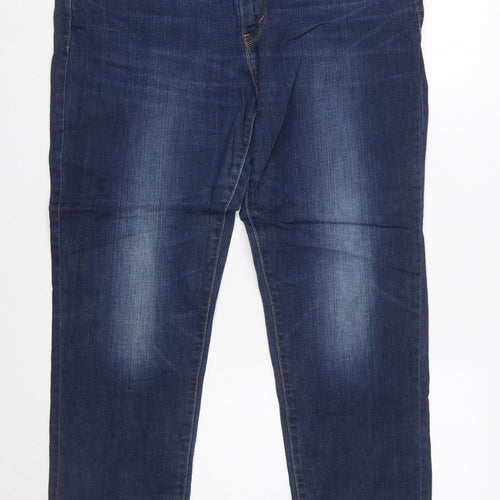 Levi's Women's Blue Boyfriend Jeans Size 32 Relaxed Fit Mid Rise