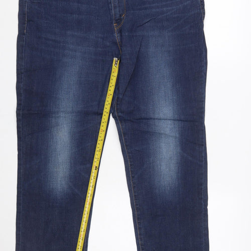 Levi's Women's Blue Boyfriend Jeans Size 32 Relaxed Fit Mid Rise
