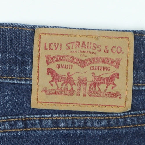 Levi's Women's Blue Boyfriend Jeans Size 32 Relaxed Fit Mid Rise