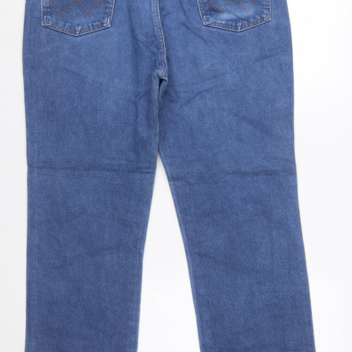 Wrangler Men's Blue Regular Fit Straight Leg Denim Jeans 36x30