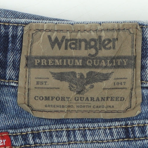 Wrangler Men's Blue 40x32 Straight Fit Denim Jeans