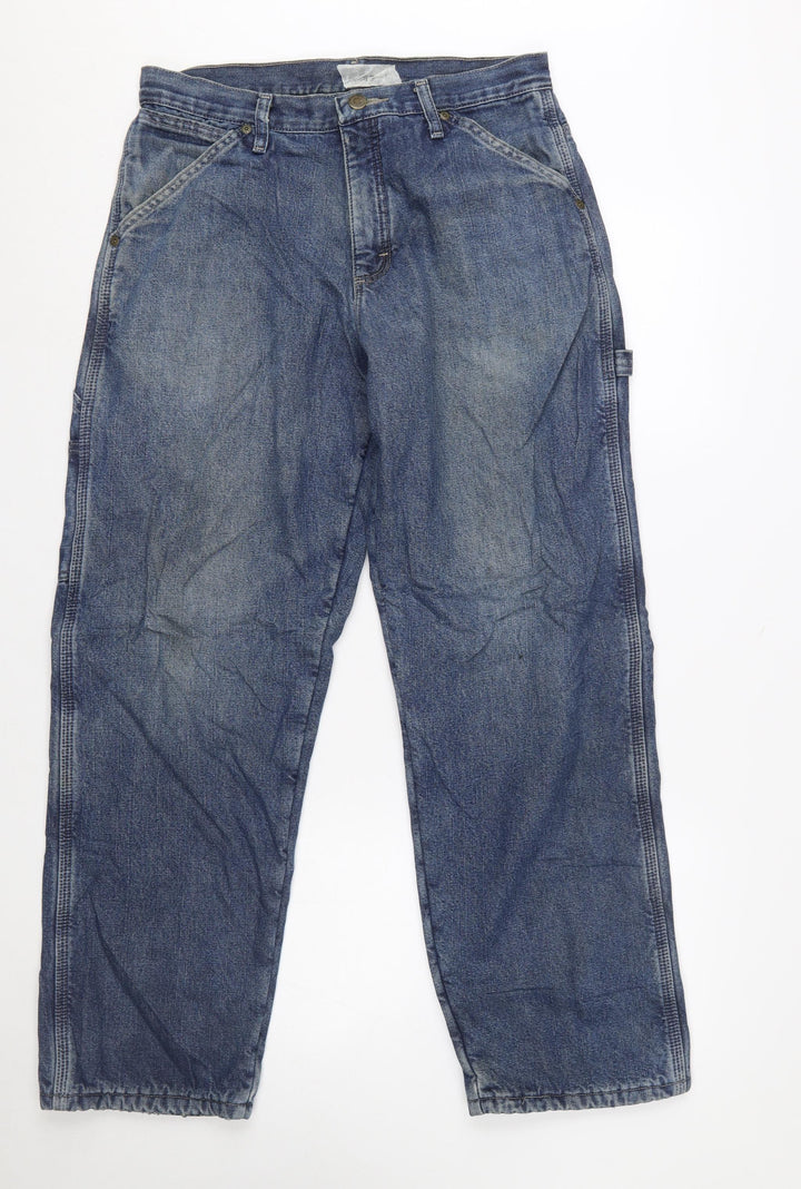 Wrangler Men's Blue Straight Denim Jeans 30x32 Regular Fit