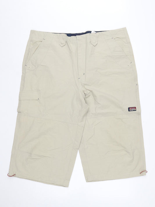 Columbia Men's Beige Cargo Shorts Size 38 Cotton Blend Outdoor