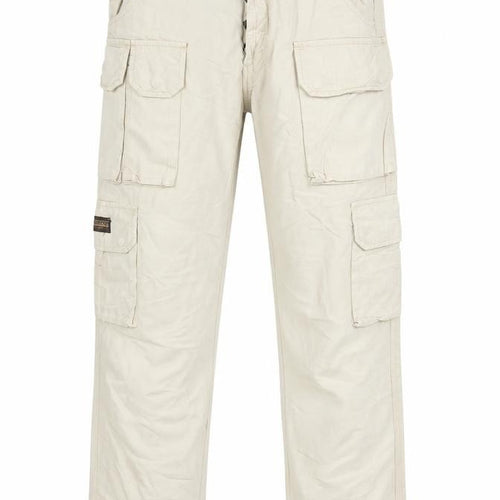Heavy Jeans Men’s Beige Cargo Trousers Outdoor Style M Regular Fit