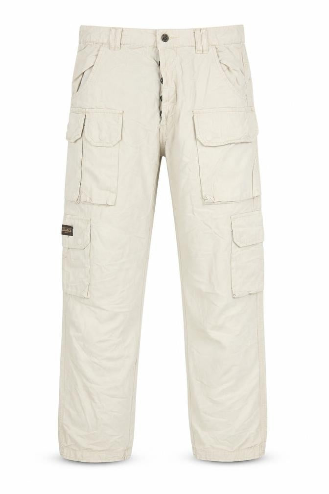 Heavy Jeans Men’s Beige Cargo Trousers Outdoor Style M Regular Fit