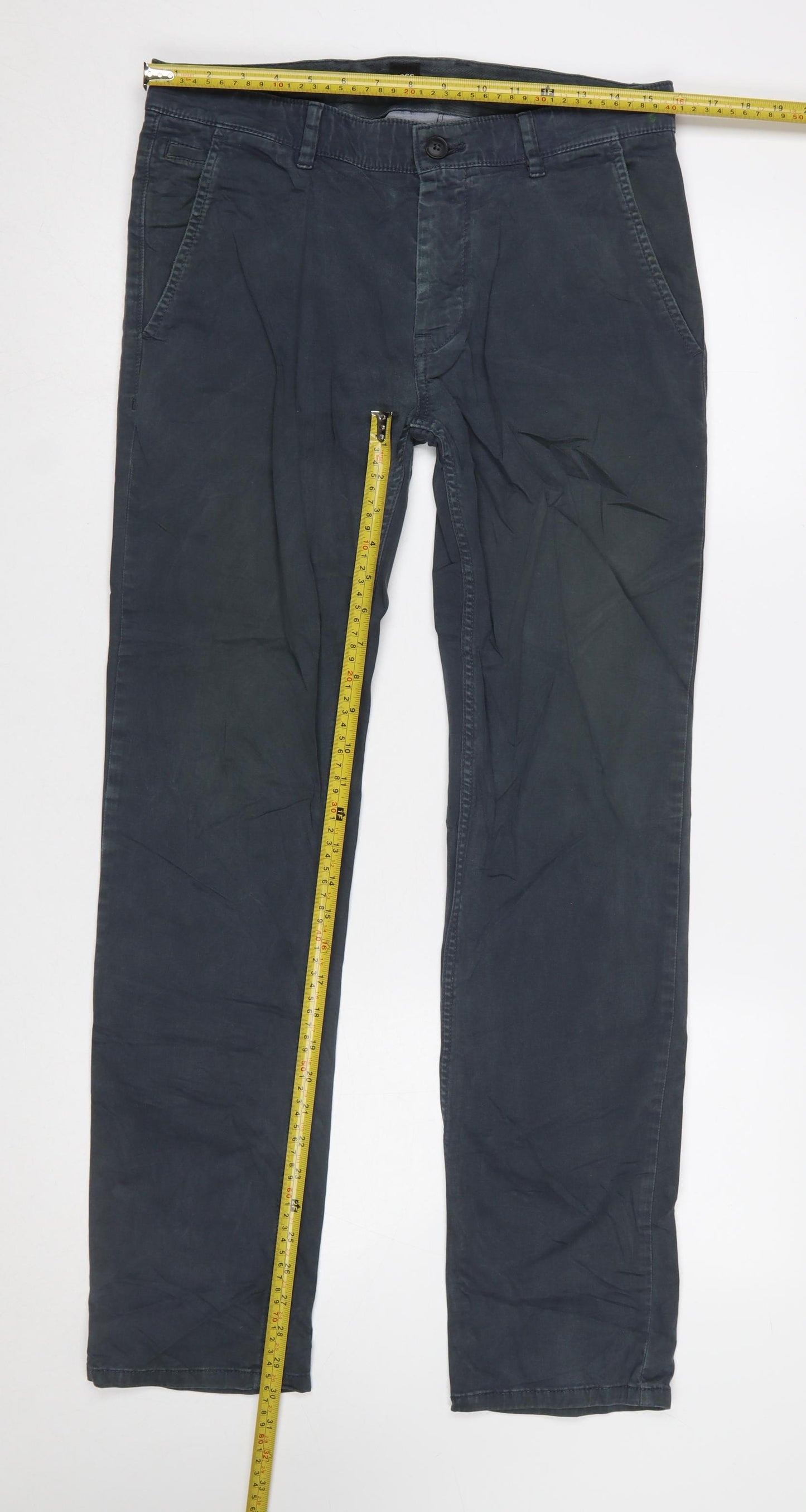 Hugo Boss Men's Blue Slim Fit Chino Trousers Size 31/32
