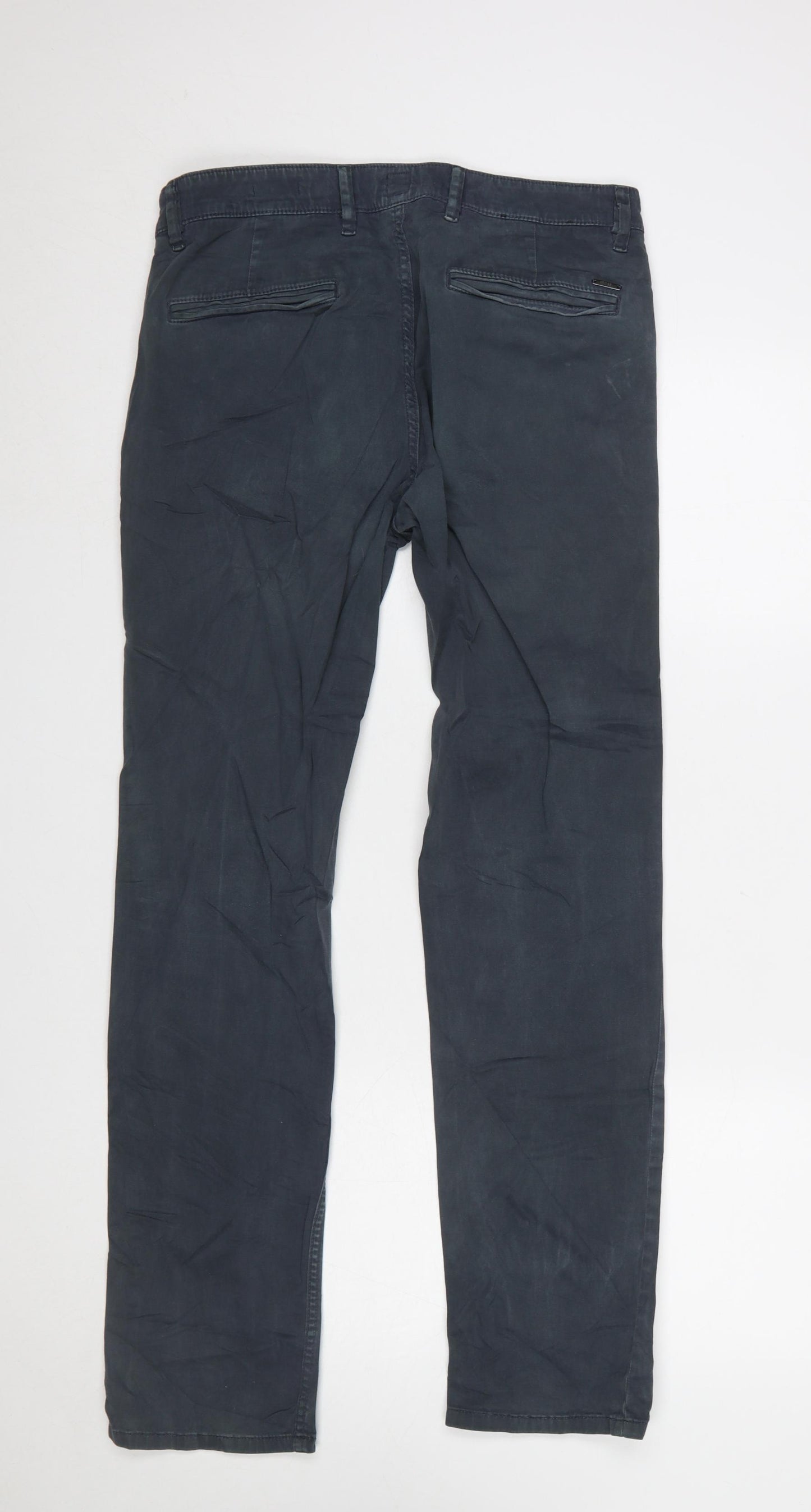 Hugo Boss Men's Blue Slim Fit Chino Trousers Size 31/32