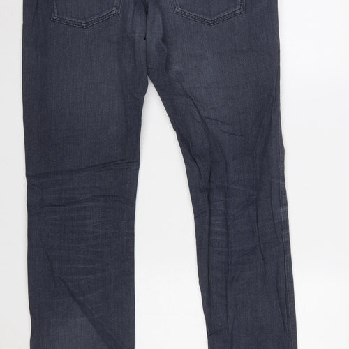 Hugo Boss Men's Blue Straight Fit Stretch Denim Jeans 34/34