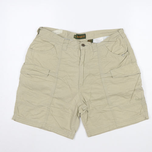 Timberland Men's Beige 36 Cargo Shorts Cotton Nylon Outdoor