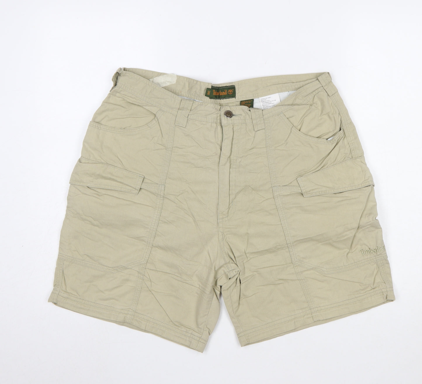 Timberland Men's Beige 36 Cargo Shorts Cotton Nylon Outdoor