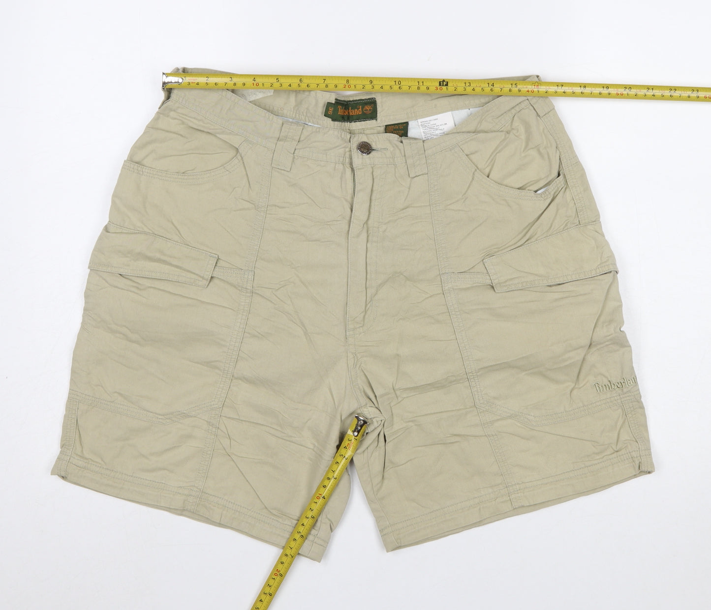 Timberland Men's Beige 36 Cargo Shorts Cotton Nylon Outdoor